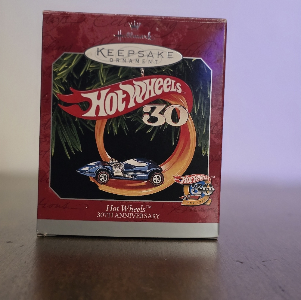 1998 Hallmark Keepsake Ornament commemorating the 30th anniversary of Hot Wheels